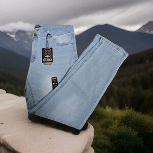 NWT Blu Rock Mens Slim Fit Flex Jeans Light Wash Stretch Denim 36x31. 024